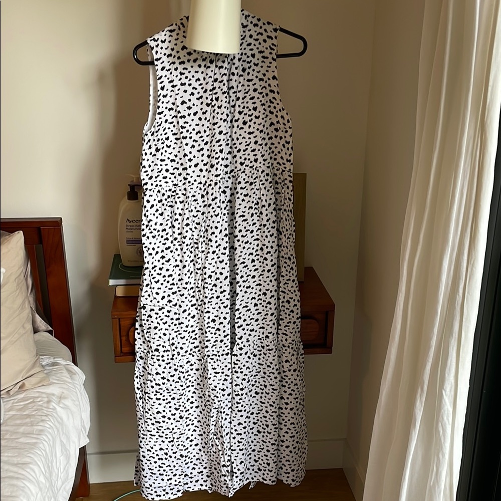 Gibson Black and White Halter Sundress, size Small